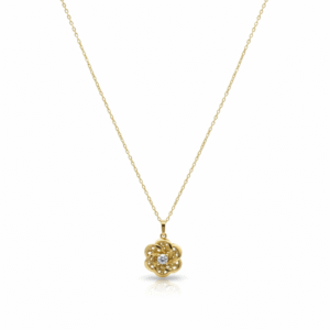 Flower Necklace - Elegant Crystal Centre