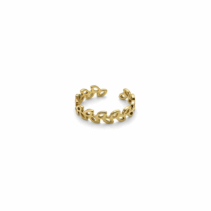 Adjustable Gold Leaf Ring