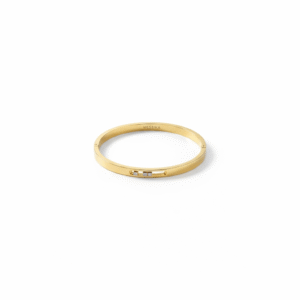 Luxury Gold Bangle – Minimalist Design with Sparkling Diamond Touch