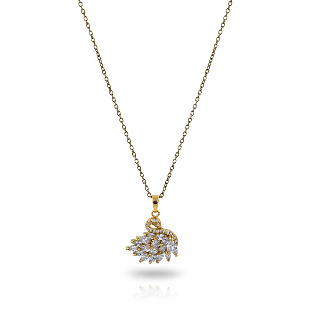 Golden Swan Elegance Necklace