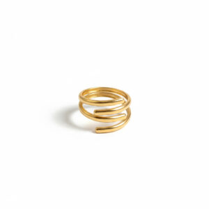 Gold Spiral Adjustable Ring