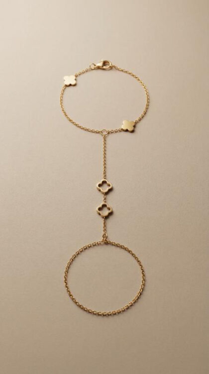 Bracelet Main Trefle Gold