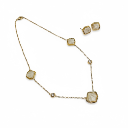 Gold Jewelry Set – Necklace & Earrings