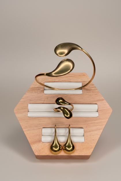 Liquid Gold Set (bracelet + ring + earrings)