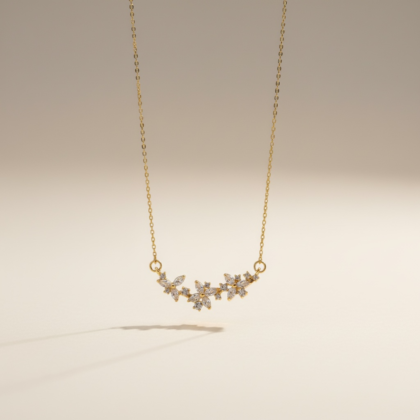 Crystal Flower Charm